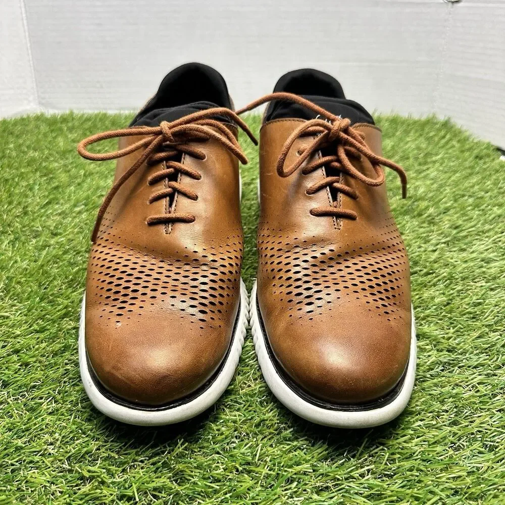 Cole Haan Zerogrand 2.0 Laser Wingtip Leather Shoes C27879 Mens Size 10W